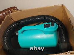 Shernbao SHD-2600P High Speed Professional Pet Dog Grooming Force Dryer, Teal