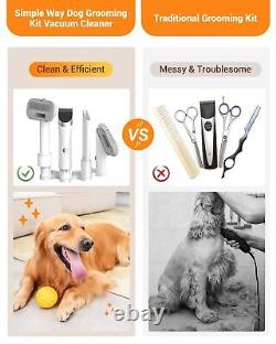 Simple Way Pet Grooming Vacuum 6 in 1 Dog Grooming Kit with 3 Suction Mode an