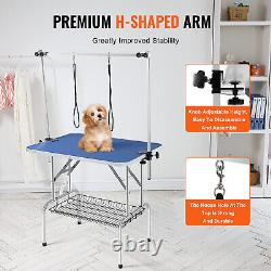 VEVOR 36'' Pet Dog Grooming Table Arms x 2 with Clamp Foldable Adjustable Height