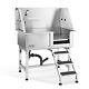Vevor 38 Dog Cat Pet Grooming Bath Tub Stainless Steel Wash Station With Stairs