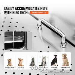 VEVOR 50 Pet Dog Grooming Bath Tub Stainless Steel Wash Station with Ramp Left