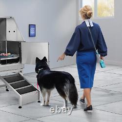 VEVOR 62 Dog Cat Pet Grooming Bath Tub Stainless Steel Wash Station with Ramp