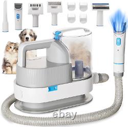 WHDPETS Low Noise Dog Grooming Kit, 6 in 1 Pet Grooming Vacuum with 4 Hair Comb