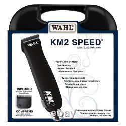 Wahl KM2 Corded 2 Speed Clipper Kit PET Dog Grooming, BLACK Color