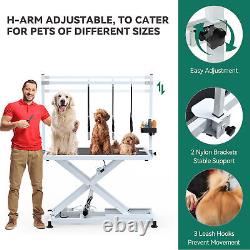 X-Lift Hydraulic Pet Dog Grooming Table Heavy Duty For Large Dogs With Clamb/ Arm