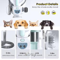 3.5L Kit d'aspiration pour le toilettage des animaux de compagnie, tondeuse professionnelle à aspiration pour chien et chat 5-en-1
