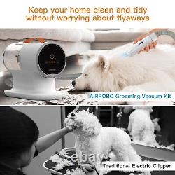 Aspirateur à poils pour chien AIRROBO & kit de toilettage pour chien 12000Pa Vacuum de toilettage pour animaux de compagnie robuste