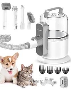 Aspirateur de toilettage pour animaux de compagnie, kit de toilettage pour chien 6 en 1 pour éliminer les poils et entretenir le pelage de votre animal.