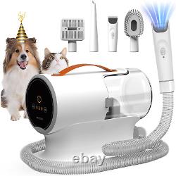 Aspirateur de toilettage pour chien, Aspirateur de poils de chien, Aspirateur de toilettage pour animaux de compagnie puissant de 12000Pa pour les chiens