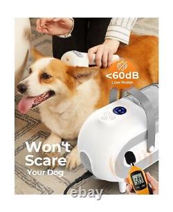 Aspirateur de toilettage pour chiens, kit de toilettage pour animaux de compagnie 8 en 1 & Aspirateur à forte aspiration