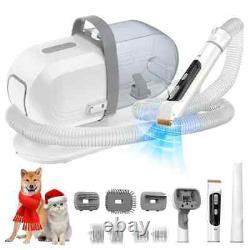 Aspirateur pour toilettage des poils d'animaux avec 5 accessoires de toilettage pour animaux, kit de toilettage pour chiens, chiens et chats.