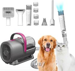 Ensemble de toilettage pour animaux de compagnie PETKIT et kit d'aspirateur pour poils de chien, ensemble professionnel de 5 outils pour animaux de compagnie