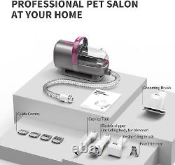 Ensemble de toilettage pour animaux de compagnie PETKIT et kit d'aspirateur pour poils de chien, ensemble professionnel de 5 outils pour animaux de compagnie
