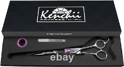 Kenchii Scorpion 8 pouces, ciseaux de toilettage courbés pour chiens et animaux de compagnie de qualité supérieure
