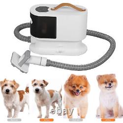 Kit d'aspiration pour toilettage d'animaux de compagnie avec grand bac à poussière de 2L pour éliminer les poils épais des chiens qui perdent leurs poils