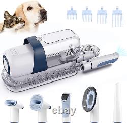 Kit de toilettage pour animaux de compagnie avec tondeuse à vide, pour chiens et chats, brosse anti-chute de cheveux à faible bruit