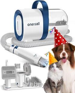 Kit de toilettage pour chien Oneisall, toilettage professionnel pour chien, aspirateur de toilettage pour animaux domestiques, boîte ouverte.