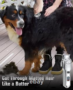 Kit de toilettage pour chien à poils épais et lourds/Fonctionnement silencieux, rechargeable et sans fil pour animaux de compagnie.