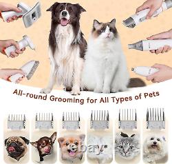 Kit de toilettage pour chien, aspirateur de toilettage pour animaux de compagnie et coupe-ongles pour chiens, lime à ongles & kit de toilettage pour chiens