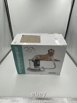 Kit de toilettage pour chien et aspiration à vide 99% des poils d'animaux, tondeuse de toilettage pour chien MEGADOO