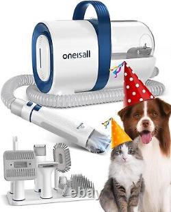 Kit de toilettage professionnel Oneisall 7-en-1 pour animaux de compagnie avec aspiration par vide