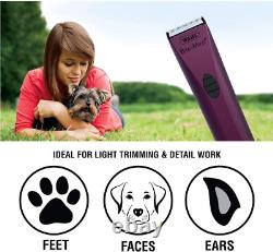 Kit de tondeuse sans fil pour animaux domestiques WAHL Professional Animal Bravmini+ pour chiens, chats et chevaux.