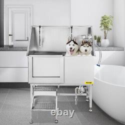 Lavage professionnel de baignoire pour chien, chat en acier inoxydable 304 de 50 pouces