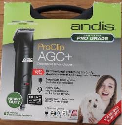 Nouvelle tondeuse professionnelle ProClip AGC+ pour chiens avec lame amovible Andis, livrée avec un étui