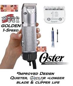 OSTER GOLDEN 1-Vitesse PET Dog Cat GROOMING A5 Clipper KIT & Cryogen-X 10 BLADE SET
	 
<br/>
  <br/>
(This translation keeps the original English terms 'PET,' 'Dog,' 'Cat,' 'Clipper,' 'KIT,' and 'BLADE SET' as they are commonly used in French as well.)