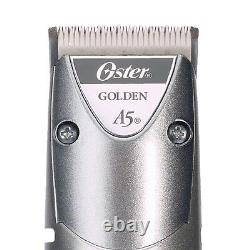 OSTER GOLDEN 1-Vitesse PET Dog Cat GROOMING A5 Clipper KIT & Cryogen-X 10 BLADE SET<br/>
<br/> (This translation keeps the original English terms 'PET,' 'Dog,' 'Cat,' 'Clipper,' 'KIT,' and 'BLADE SET' as they are commonly used in French as well.)