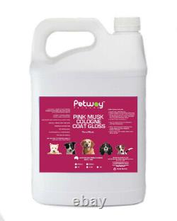 Revêtement brillant de cologne musc rose Petway 5L pour toilettage de chien