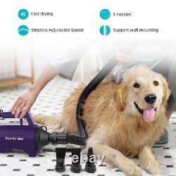 Sèche-linge pour chien à haute vélocité, professionnel, force de séchage/soufflage pour toilettage de chien/animal de compagnie