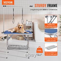 Table de toilettage pour chien VEVOR 36'' avec 2 bras et pince, hauteur réglable pliable