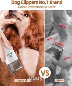 Tondeuse pour chien avec aspirateur à poils, aspire 99% des poils d'animaux domestiques, machine de coupe silencieuse