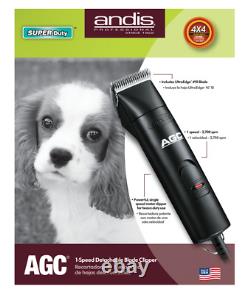 Tondeuse professionnelle super résistante Andis AGC avec lame UltraEdge 10 pour toilettage de chiens domestiques