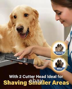 Trousse de toilettage pour chien pour poils et manteaux épais et lourds/Faible bruit Rechargeable sans fil Animal de compagnie